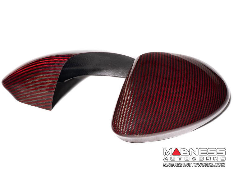 Maserati Grecale Mirror Covers - Carbon Fiber - Caps - Feroce Carbon - Red Carbon